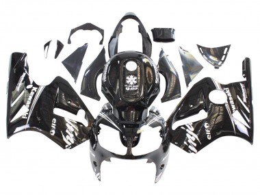Purchase 2000-2001 Kawasaki ZX12R Motorcycle Fairings - Glossy Black White Elf Snow Canada