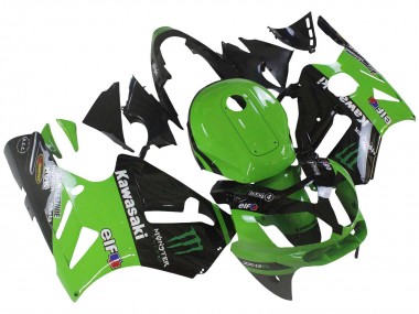 Purchase 2002-2006 Kawasaki ZX12R Motorcycle Fairing - Green Glossy Black Elf Touch4 Monster Canada