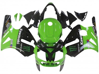 Purchase 2002-2006 Kawasaki ZX12R Motorcycle Fairing - Green Glossy Black Elf Touch4 Monster Canada
