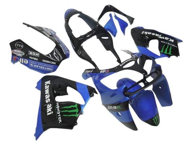 2002-2006 Kawasaki ZX12R Motorcycle Fairings - Blue Black Green White Elf Monster Canada