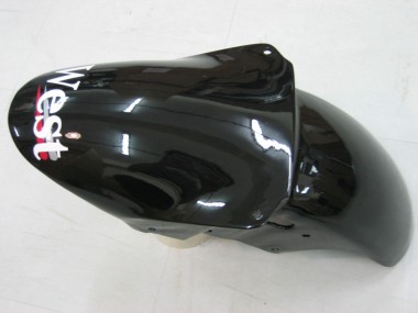 Purchase 2000-2001 Kawasaki ZX9R Motorcycle Fairings - Glossy Black White West Canada