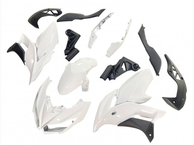 2015-2020 Kawasaki Versys 650 Motorcycle Fairings - White Matte Black Canada