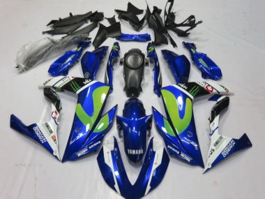 Purchase 2015-2018 Yamaha YZF R3/R25 Motorcycle Fairings - Blue White Black Green Monster Canada
