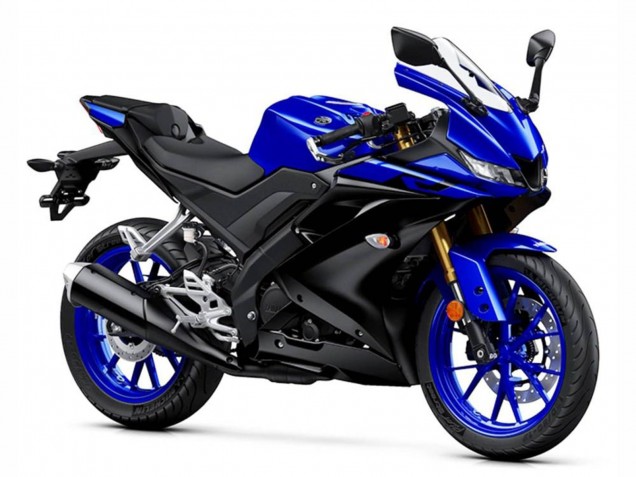 2019-2024 Yamaha YZF R125 Motorcycle Fairings - Blue Matte Black Canada