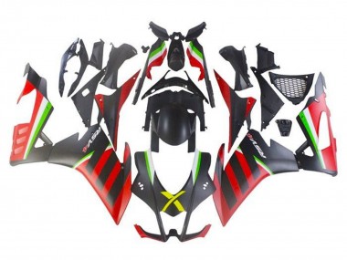 Purchase 2009-2015 Aprilia RSV4 1000 Motorcycle Fairings - Matte Black Red Green Stripe Canada