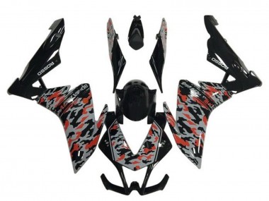 Purchase 2009-2015 Aprilia RSV4 1000 Motorcycle Fairings - Black Grey Red Camouflage Canada