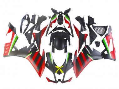 Purchase 2016-2020 Aprilia RSV4 1000 Motorcycle Fairings - Matte Black Red Green Stripe Canada