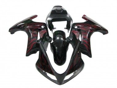 Purchase 2003-2013 Suzuki SV650 Motorcycle Fairings - Glossy Black Red Flame Canada