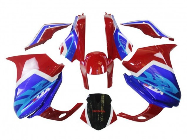 2010-2014 Honda VFR 1200 Motorcycle Fairings - White Red Blue Canada