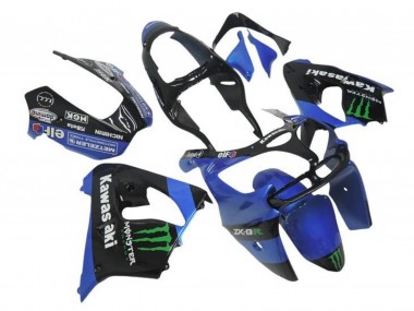 Purchase 2000-2001 Kawasaki ZX9R Motorcycle Fairings - Blue Black Green Monster Canada