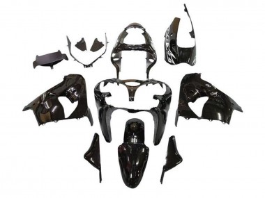 Purchase 2000-2001 Kawasaki ZX9R Motorcycle Fairings - Glossy Black White Decal Canada