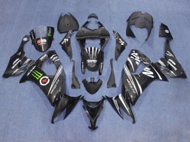 Purchase 2008-2010 Kawasaki ZX10R Motorcycle Fairings - Black White Green Monster Canada