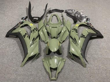 Purchase 2011-2015 Kawasaki ZX10R Motorcycle Fairings - Dark Army Green Black Yellow Star Canada