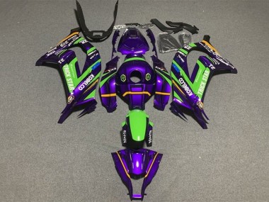 Purchase 2016-2020 Kawasaki ZX10R Motorcycle Fairings - Purple Green Trick Star Kobelco Canada