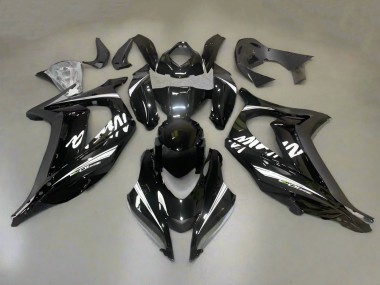 Purchase 2016-2020 Kawasaki ZX10R Motorcycle Fairings - Glossy Black White Stripe Canada