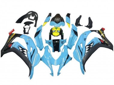 Purchase 2016-2020 Kawasaki ZX10R Motorcycle Fairings - Light Blue Yellow Shark Canada