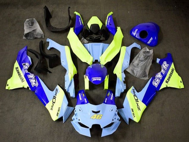 2021-2026 Kawasaki ZX10R Motorcycle Fairings - Blue Yellow GYTR 46 Canada
