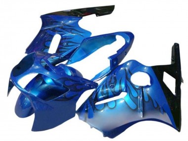 Purchase 2000-2001 Kawasaki ZX12R Motorcycle Fairings - Blue Black Flame Canada