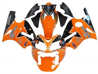 Purchase 2000-2001 Kawasaki ZX12R Motorcycle Fairings - Orange Black White Maxton Canada