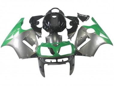 Purchase 2000-2001 Kawasaki ZX12R Motorcycle Fairings - Silver Green Black Canada