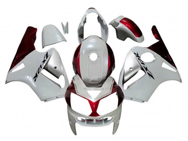 2000-2001 Kawasaki ZX12R Motorcycle Fairings - White Silver Red Black Canada