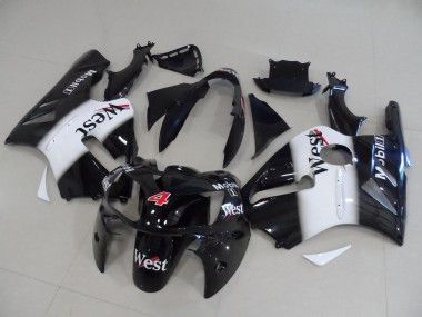 Purchase 2002-2006 Kawasaki ZX12R Motorcycle Fairings - Glossy Black White Red West Mobil 4 Canada
