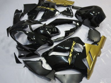Purchase 2002-2006 Kawasaki ZX12R Motorcycle Fairings - Glossy Black Gold Canada