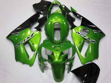 Purchase 2002-2006 Kawasaki ZX12R Motorcycle Fairings - Green Glossy Black Canada