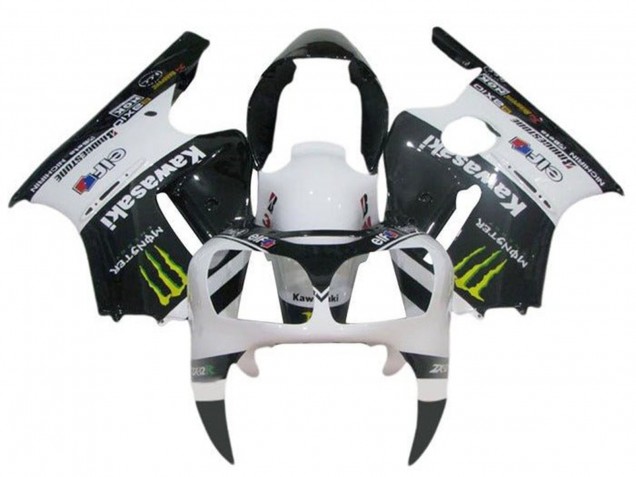2002-2006 Kawasaki ZX12R Motorcycle Fairings - White Black Yellow Monster Canada