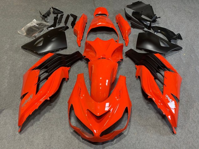 2006-2011 Kawasaki ZX14R ZZR1400 Motorcycle Fairings - Red Matte Black Canada