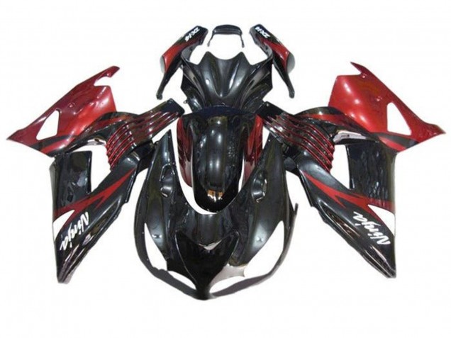 2006-2011 Kawasaki ZX14R ZZR1400 Motorcycle Fairings - Red Glossy Black White Decal Canada