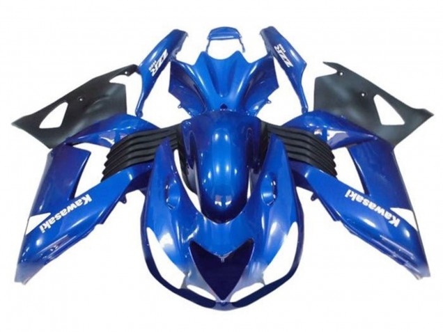 2006-2011 Kawasaki ZX14R ZZR1400 Motorcycle Fairings - Blue Black White Decal Canada