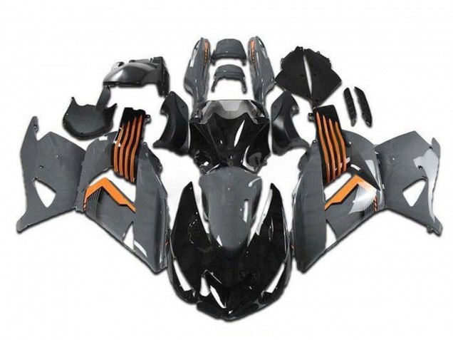2006-2011 Kawasaki ZX14R ZZR1400 Motorcycle Fairings - Grey Orange Black Canada