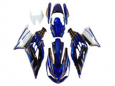 Purchase 2012-2024 Kawasaki ZX14R ZZR1400 Motorcycle Fairings - White Gold Blue Black Stripe Canada