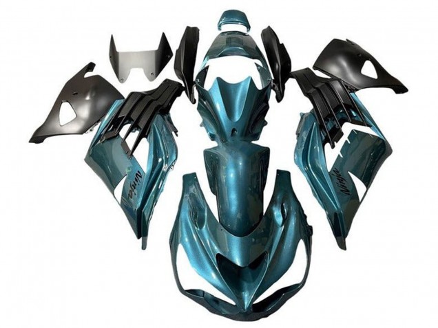 2012-2024 Kawasaki ZX14R ZZR1400 Motorcycle Fairings - Metallic Teal Blue Canada