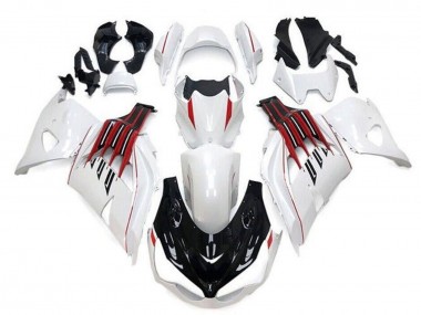 Purchase 2012-2024 Kawasaki ZX14R ZZR1400 Motorcycle Fairings - White Black Red Stripe Canada