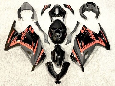 Purchase 2013-2024 Kawasaki EX300 Motorcycle Fairings - Glossy Black Orange Canada