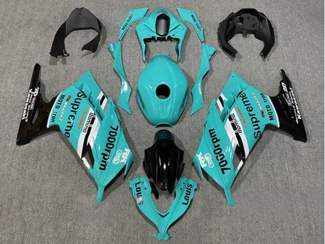 2013-2017 Kawasaki EX300 Motorcycle Fairings - Blue White Black Supreme Canada