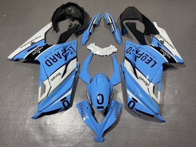 2013-2017 Kawasaki EX300 Motorcycle Fairings - White Blue Black Leopard Canada
