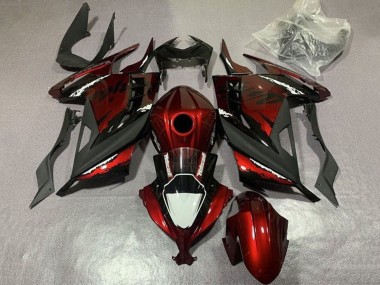 Purchase 2013-2017 Kawasaki EX300 Motorcycle Fairings - Red Black White Canada