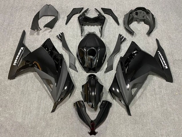 2013-2017 Kawasaki EX300 Motorcycle Fairings - Glossy Black Matte Black Canada
