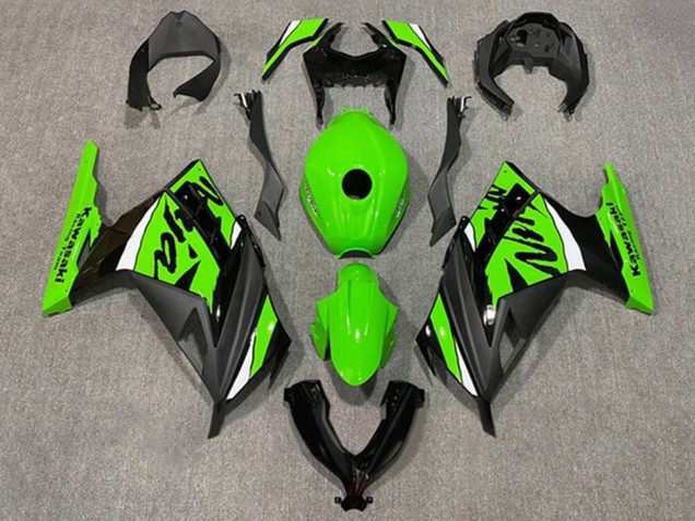 2013-2017 Kawasaki EX300 Motorcycle Fairings - Green White Black Canada