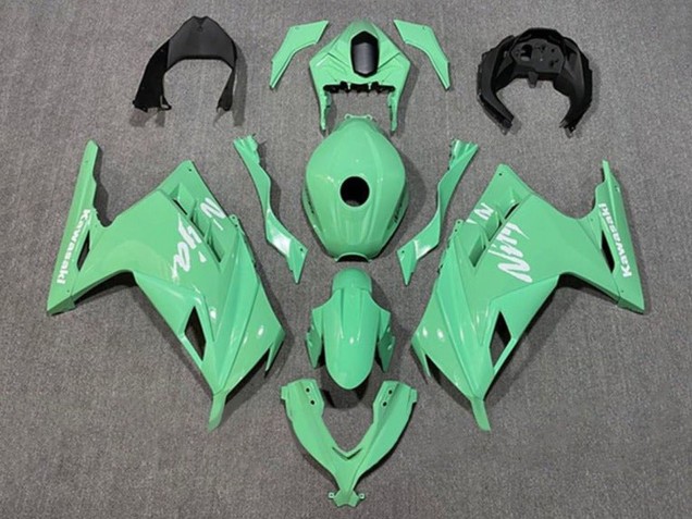 2013-2017 Kawasaki EX300 Motorcycle Fairings - Light Green White Canada