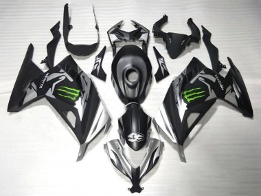 Purchase 2013-2024 Kawasaki EX300 Motorcycle Fairings - Matte Black Silver Green Monster Canada