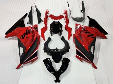 Purchase 2013-2017 Kawasaki EX300 Motorcycle Fairings - Red Black White Stripe Canada