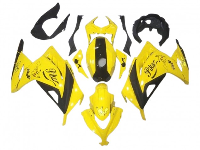 2013-2017 Kawasaki EX300 Motorcycle Fairings - Yellow Black Pikachu Canada