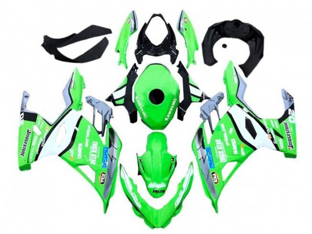 2018-2024 Kawasaki Ninja 400 Motorcycle Fairings - Green Grey Black Blue Trick Star Bridgestone Canada