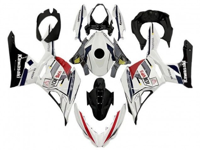 2018-2024 Kawasaki Ninja 400 Motorcycle Fairings - White Grey Yellow Red Black Stripe Canada