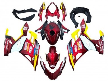 Purchase 2018-2024 Kawasaki Ninja 400 Motorcycle Fairings - Red Yellow White Blue Eva Racing Canada