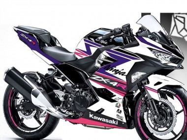 Purchase 2018-2024 Kawasaki Ninja 400 Motorcycle Fairings - White Purple Pink Canada